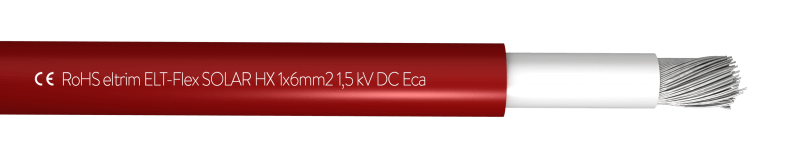 ELT-FLEX SOLAR HX 1/1kV AC 1,5kV DC 6mm² czerwony Przewody i Kable Solarne 6mm